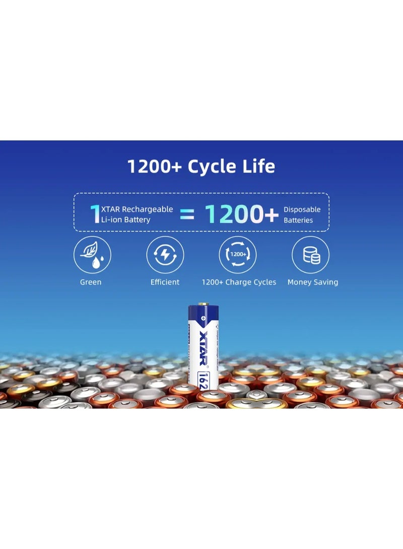 XTAR 4pcs AAA Lithium 1620mWh Battery - Image 3